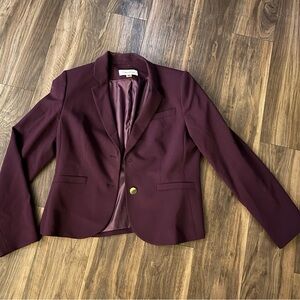 Calvin Klein Dark Red Maroon Blazer Size 12P